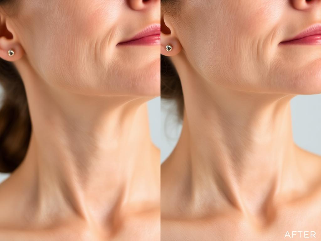 Antes y después: Reafirmación de cuello